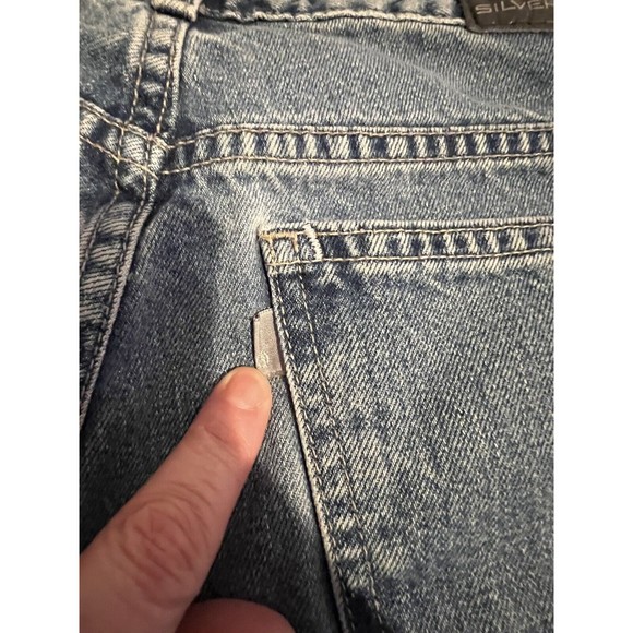 Vtg Silvertab Levis Y2K Womens Jeans 3 S (28x29) Short Cotton Denim Straight - Picture 3 of 8